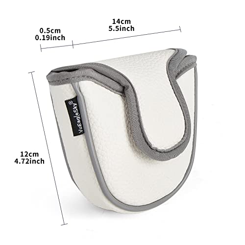 Yueaglesky Golf Club Mallet Putter Head Cover With Usa Flag Design - Magnetic Closure, Durable Pu Material - Single Package （White Or Black） #TOP1