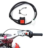 Handlebar Engine Kill Switch Universal Motorcycle UTV ATV, Red Button