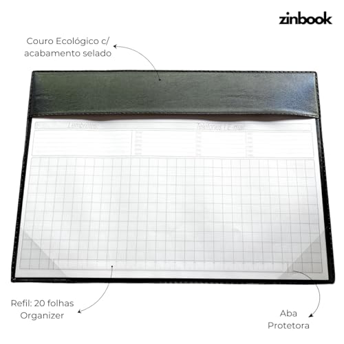 Risque Rabisque zinbook Ecológico A4 Folha Papel Agenda Bloco Desenho Anotação Escritório (Preto)