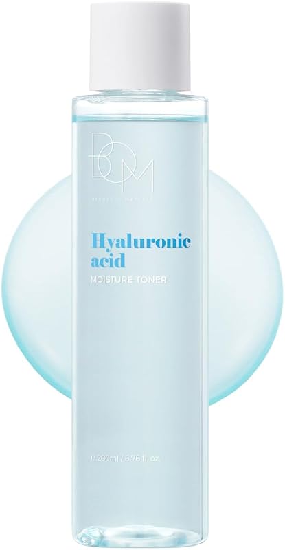 Hyaluronic Acid Moisture Toner 6.76 fl oz, Lightweight Vegan Toner with Vitamins, 72 Hour Hydration Lock, Non Sticky Formula, Hypoallergenic, Sensitive Skin, Korean Skincare