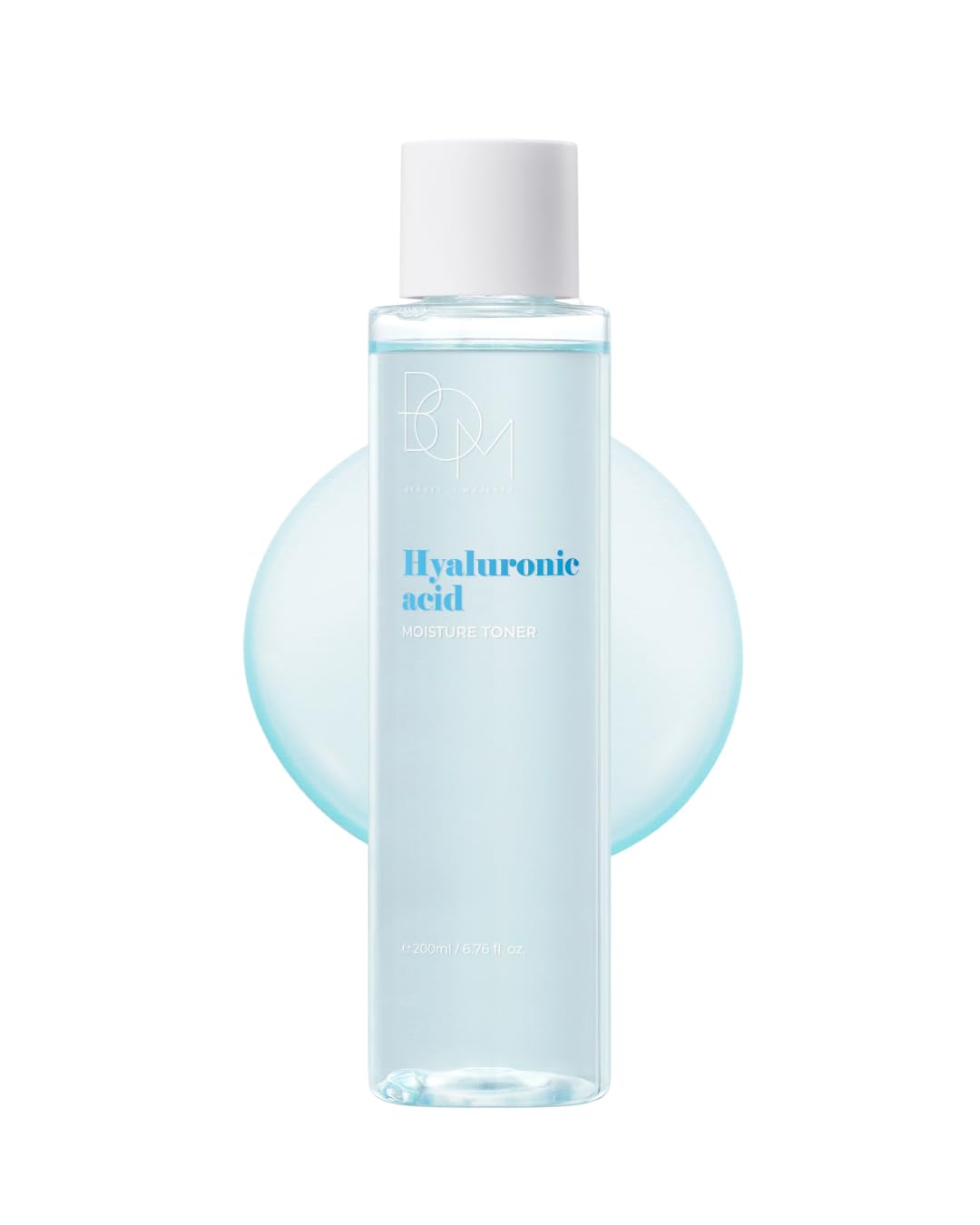 BOM Hyaluronic Acid Moisture Toner 6.76 fl oz, Lightweight Vegan Toner with Vitamins, 72 Hour Hydration Lock, Non Sticky Formula, Hypoallergenic,