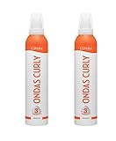 Dliplus Espuma Ondas Curly Fijación 3 ProFix para Cabello, 300 ml, Pack de 2