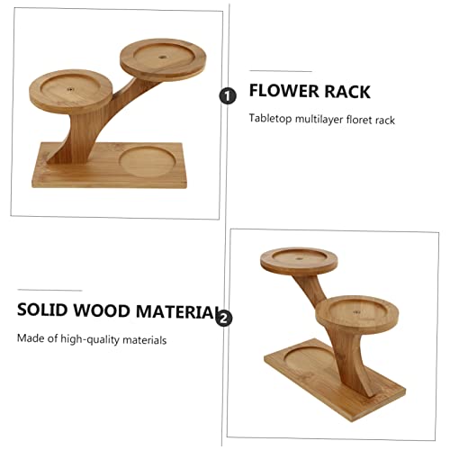 Estante de mesa para ganar espacio en escritorios pequeños con diseño de madera 6