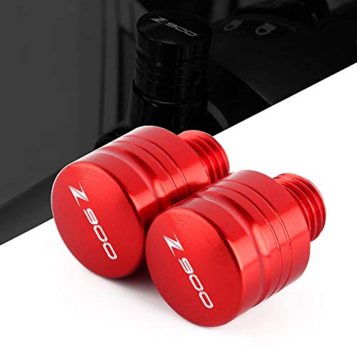 Par M10 X 1.25 CNC Aluminio Roscado Moto Espejo de la motocicleta que tapa Tornillo Tapones Para Kawasaki Z900 2017-2019