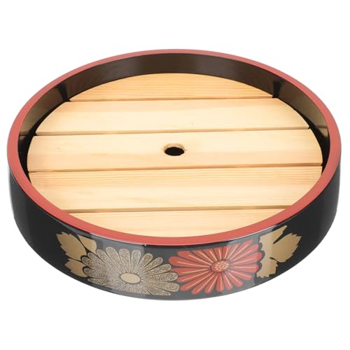 Plato para sushi sashimi de madera y plástico 24.5 cm miniatura 1