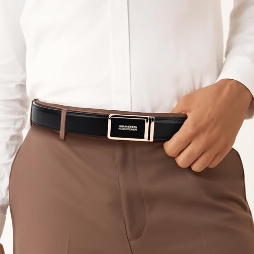 Image of HAMMONDS FLYCATCHER Belt for Men Leather Original - Adjustable Waistband up to 46 Inches Belt for Jeans & Dress Pants - 1.5 inch Width - Zinc Casted Buckle - Formal & Casual Wear - Branded Men Belts