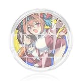 灰皿 ウマ娘 ダイワスカーレット はいざら ガラス おしゃれ 丸い 卓上 透明 大容量 耐久性 防水 防錆 重厚感 灰捨て簡単 洗いやすい タバコ固定 喫煙具 装飾品 インテリア 家/オフィスの装飾 室内 屋外 兼用 贈り物に最適