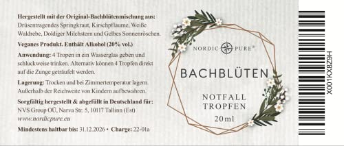 Beruhigungstropfen Nordic Pure Bachblüten nach Dr. Bach