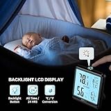 DOQAUS Digital Hygrometer Indoor Thermometer, Black - Image 2