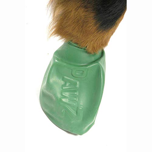 Pawz Rubber Dog Boots For Paws 4" And Up, 24 Total (2 Packs Of 12) - All-Weather Dog Booties For Hot Pavement, Snow, Mud, And Rain - Waterproof, Anti Slip Dog Socks - X-Large, Green #TOP1