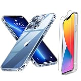 Crystal Clear Acrylic Phone Case, Shockproof, Compatible with iPhone 13 Pro Max, 6.7 Inch + 1 Temper