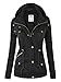 LL WJC643 Womens Pop of Color Parka Jacket XXL BLACK