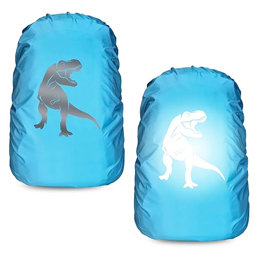 2x Schulranzen Regenschutz 30-40L - Wasserdicht Mit Reflektorstreifen