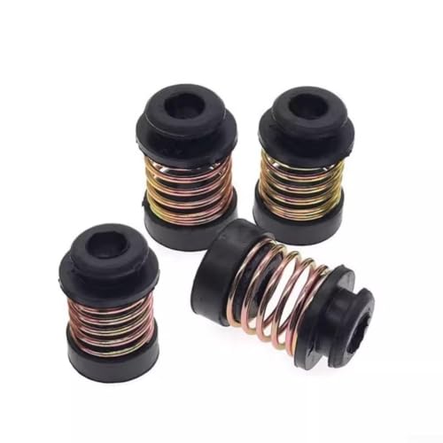 Image of Linnkyfloa 4 Pack Refrigerator Compressor Vibration Dampers, Shockproof Rubber Foot Pads Noise Reduction, Anti-Shock Mounts Motor Base, Black 4.4x3cm