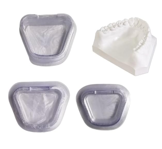 Dental Ortho Disposable Base Model Fromers Clear Medium Size Dental Lab Plastic Formers (40)