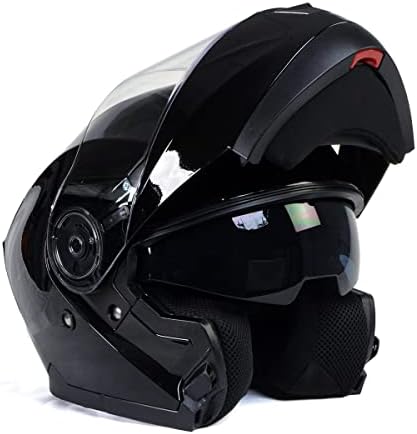 Milwaukee Helmets MPH9815DOT Breeze Gloss Black Advanced Motorcycle Modular Helmet Biker w/Drop Down Visor - X-Small