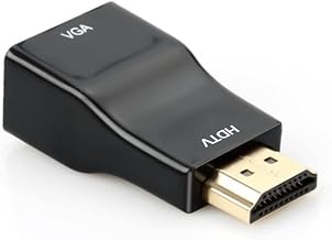 HDMI to VGA Adapter Converter, 1080P Male to Female Cord for Computer, Desktop, Laptop, PC, Monitor, Projector, HDTV, Chromebook, Raspberry Pi, Roku, Xbox and More | Male to Female Cord for Computer, Desktop, Laptop, PC, Monitor, Projector, HDTV, Chromebook, Raspberry Pi, Roku, Xbox
