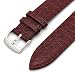 Imagen de diloy Correa reloj cuero diseño cocodrilo redondo P209 Rojo 18mm