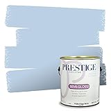 PRESTIGE Paints Interior Paint and Primer In One, 1-Gallon, Semi-Gloss, Comparable Match of Sherwin Williams* Bewitching Blue*