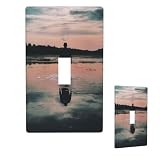 Placca decorativa da parete in piedi nel lago, copertura per interruttore della luce, dimensioni standard 11,4 x 7 cm, piastra di copertura per interruttore elettrico