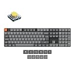 Keychron K5 Max Ultra-Slim Wireless Custom Mechanical Keyboard, QMK/VIA Programmable, Bluetooth/2.4 GHz/Wired with RGB Hot-Swappable Low Profile Gateron Banana Switch for Mac Win Linux - UK Layout