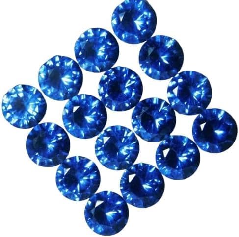 Set of 20 Natural Blue Sapphires – 6mm Round Cut, GGI Certified Loose Gemstones Collectible Gems Stone Ideal for Custom Jewelry, Earrings, Rings Creations