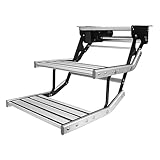 Escalones eléctricos para autocaravanas - Escalón de aluminio extensible automáticamente con iluminación LED, capacidad de carga de 200 kg para caravanas, autocaravanas y autocaravanas