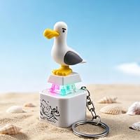 XPDUXK Mine Sound Button Keychain, Mine Schlüsselanhänger mit Möwengeräusch, Wiederaufladbarer Fidget Toy mit LED-Licht, Lustiges Interaktives Stress Spielzeug für Erwachsene，6 Stück – Ansicht 7