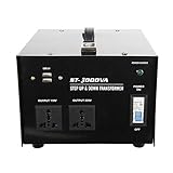 Power 3000W Step Up/Down Voltage Transformer Converter - Step Up & Step Down 110V/220 Volt - 5V-USB...