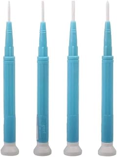 Destornillador de cerámica no magnético, color azul + blanco, modelo CD 15, tapa de ahorro de mano de obra, longitud de 113 mm (4 piezas)