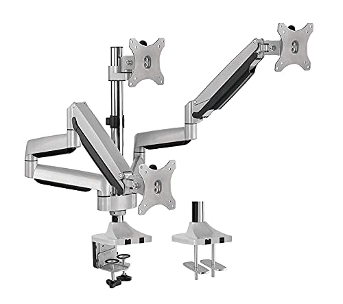Popular AVLT Triple 13-32 Monitor Arm Desk Mount fits Three Flat/Curved Monitor Full Motion Height Swivel Tilt Rotation Adjustable Monitor Arm - VESA/C-Clamp/Grommet/Cable Management Cheap AVLT Triple 13-32 Monitor Arm Desk Mount fits Three Flat/Curved Monitor Full Motion Height Swivel Tilt Rotation Adjustable Monitor Arm - VESA/C-Clamp/Grommet/Cable Management