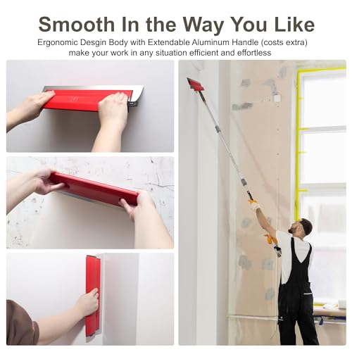 Hephaestools 32IN/80CM Skimming Blade, Drywall Smooth Finish Tool for Drywall/Plaster/Wallboard, Replaceable 0.35mm Precision European Stainless Steel Blade Insert, Engonomic Desgin Plastic Body by Hephaestools - Used condition - Image 6