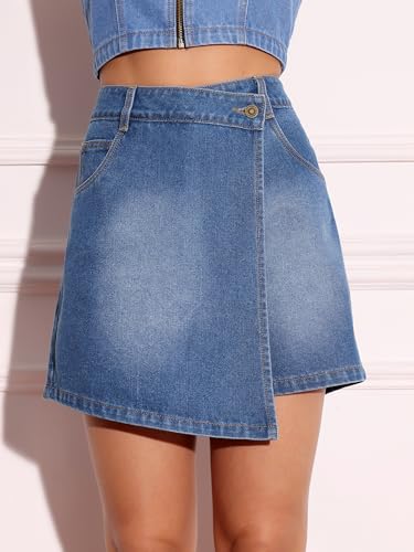 Image of Miss Chase Women's Relaxed Fit Mid Rise Highly Distressed Regular-Length Denim Shorts