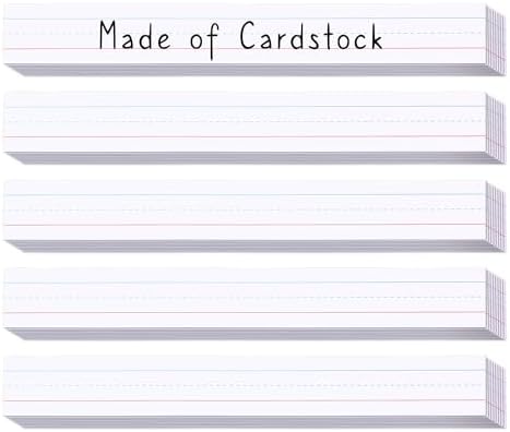 Chell White Sentence Strips Cardstock 3โ x 24โ, Thick Ruled Word Writing Paper for Teacher Supplies, Classroom and Home, Pack of 100