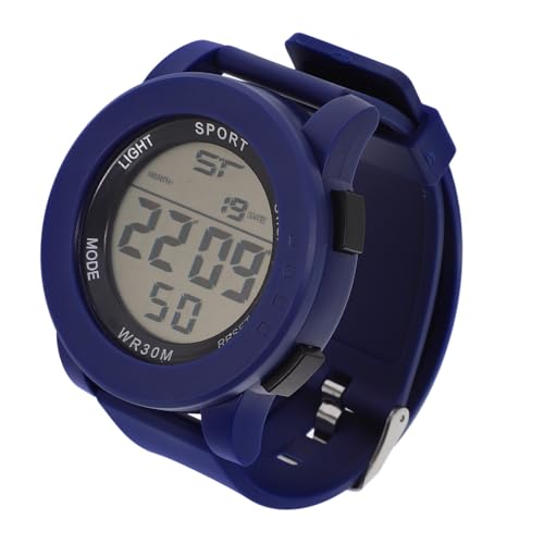 IMIKEYA Reloj Electrónico Deportivo Multifuncional Resistente al Agua con Correa Ajustable para Estudiantes y Actividades al Aire Azul