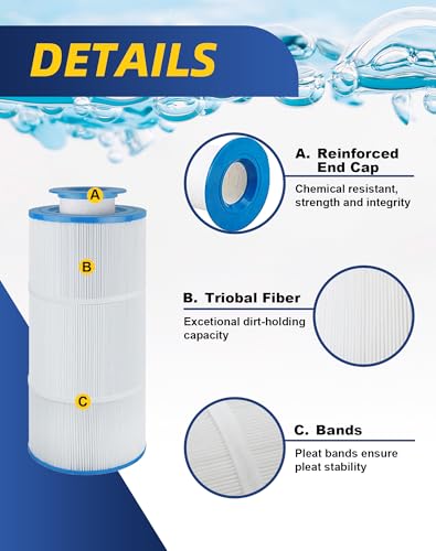 ZOTEE Pool Spa Filter Replaces Sundance Microclean Ultra Set 6541-397 Outer Filter # 6473-165 and Inner Filter 6473-164, Series 880, Hot Springs Spa Filters, 1 Set - Thumbnail 4