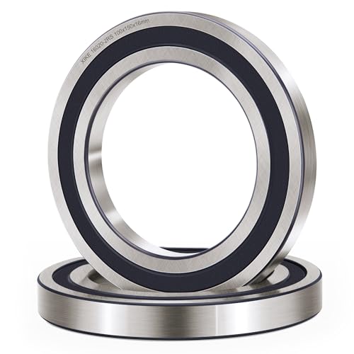 Image of XIKE 2 Pcs 16020-2RS 100x150x16mm Double Seals Deep Groove Ball Bearings.