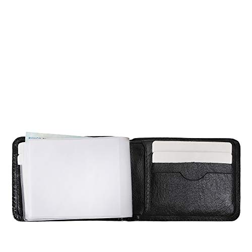 Carteira Masculina Slim Couro Legítimo Porta CNH 179 (Preto)