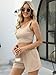 Trendy Queen Two Piece Lounge Set Summer Outfits 2 Piece Sets 2026 Sleeveless Matching Lounge Crop Top High Waisted Short Beige XS
