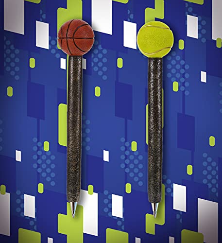 Planet Pens Sports Collection Novelty Pen - Unique Office Supplies Ballpoint Pen, Soccer, Baseball, Tennis, Basketball Writing Pen Instrument For School And Office Desk Decor #TOP6