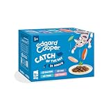 Edgard & Cooper Cibo Umido Gatti Bustina, Selezione di Pesce in salsa (12x 85g), Vero Pesce e Ingredienti Naturali, No Zuccheri Aggiunti, co …