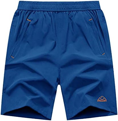 Rdruko Men's Outdoor Sports Hiking Shorts Lightwight Dry Fit Active Running Shorts with Pocket(Royal Blue, US XXL)