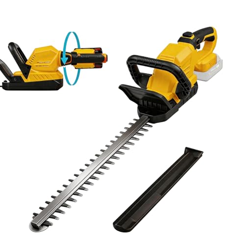 Cordless Hedge Trimmer 22-Inch Compatible with DEWALT 20V MAX Battery, 3000RPM Brushless Motor Electric Hedge Trimmer with 180°Rotatable Head, Battery Powered Bush Trimmer for Yard, Garden(Tool Only) by vokoroad - Used condition - US$66.28