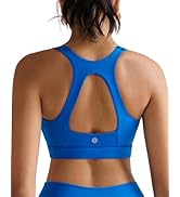 RUNNING GIRL Sports Bras for Women High Support,Racerback Molded Cup Sports Bra with Sewn in Pads