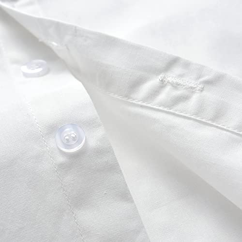 Sangtree Boys Gentleman Clothes, Long Sleeves Button Down Dress Shirt With Tie + Suspender Pants Set School Uniform Outfits, Zlt# Tie White + Black, 4-5T = Tag 130 #TOP4