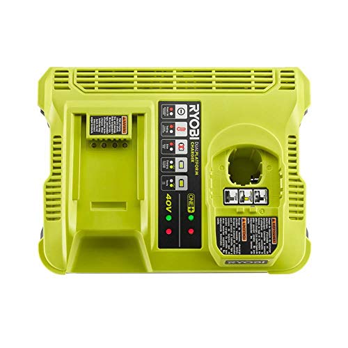 Cargador doble plataforma RYOBI P137 ONE+ compatible con litio de 18V y 40V 2