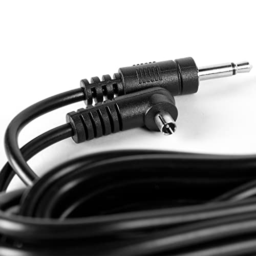 Fotoconic 3 m/3 m 3,5 mm para cabo de sincronização de PC flash macho com adaptador de conector de 6