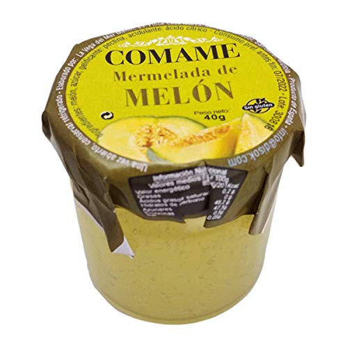 Lote de 20 Mermeladas MELÓN 40Gr - Mermeladas Baratas Originales para Detalles de Bodas, Recuerdos y Regalos