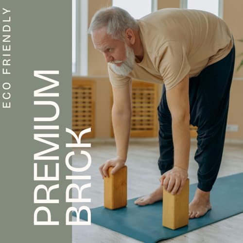 Image of Streetup India Wooden Yoga Block With Eco-Freindly Pine Wood| Non-Slip Workout Block|Extra Large 9X5X3 Inches (Set of 1)