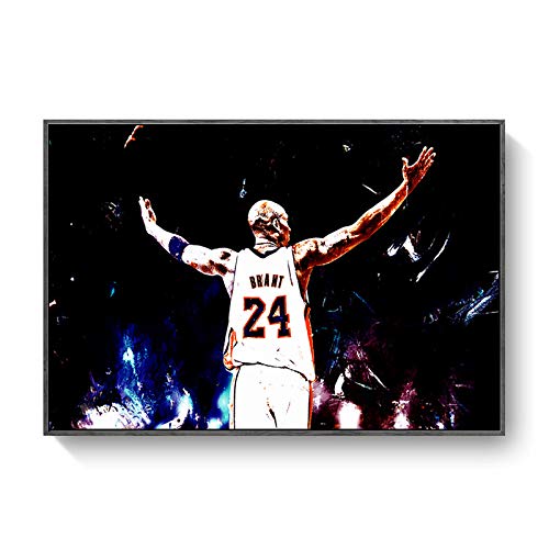 Mengyun Store Kobe Bryant Poster Wall Art Canvas Painting Print Nordic Basketball Player Wall Pictures For Boys Bedroom No Frame B301(40X50Cm)